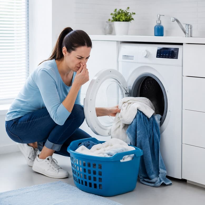 چرا ماشین لباسشویی بوی بد میدهد؟