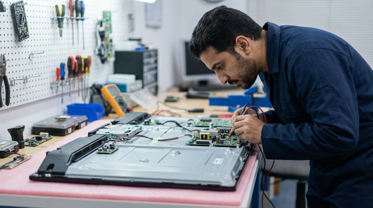 چه زمانی تعمیرکار برای بررسی تلویزیون لازم است؟