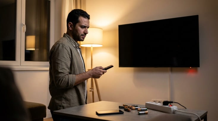 چرا چراغ تلویزیون روشنه ولی روشن نمیشه؟