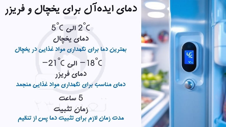 دمای ایده آل برای یخچال فریزر