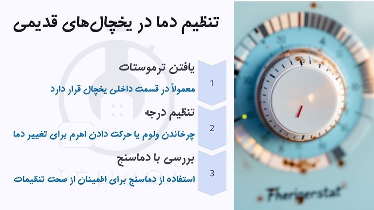 تنظیم دما در یخچال قدیمی