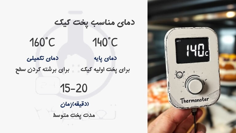 دمای مناسب برای پخت کیک در سولاردام و ماکروفر