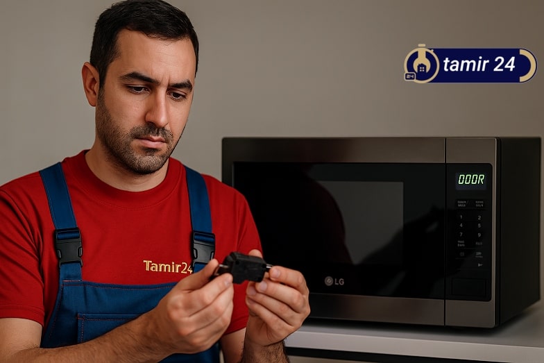 خرابی میکروسوئیچ درب علت ارور DOOR مایکروفر ال جی