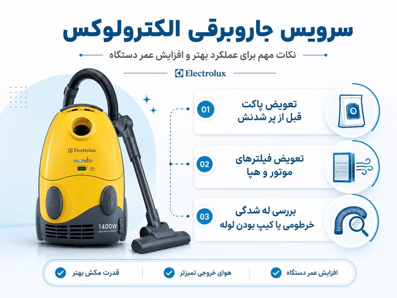 سرویس جاروبرقی الکترولوکس