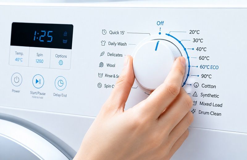 خرابی برد یا تایمر وقتی لباسشویی ال جی روشن میشه ولی کار نمیکنه