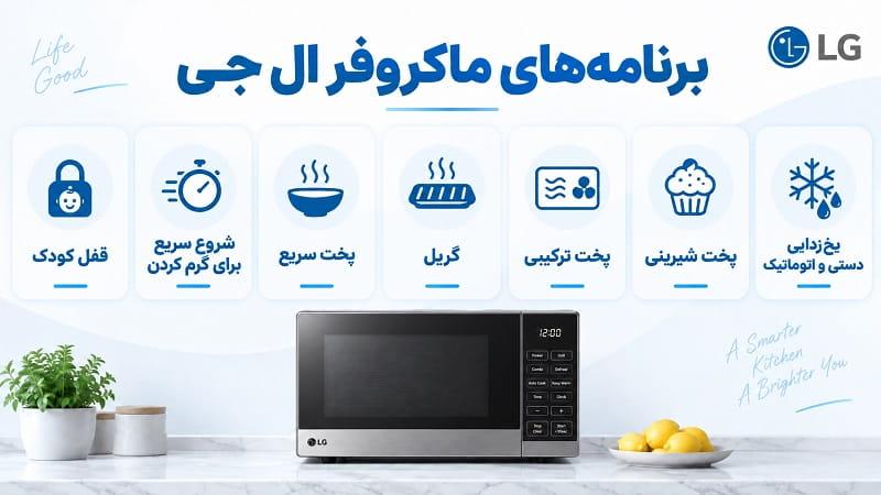 دفترچه راهنمای ماکروفر ال جی