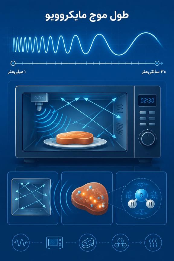 طول موج امواج مایکروویو چقدر است؟