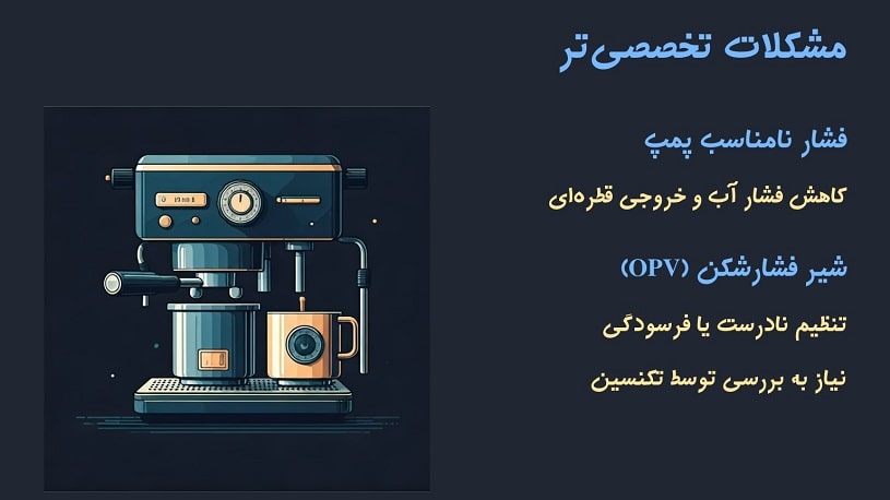 چرا خروجی قهوه ساز قطره ای است؟