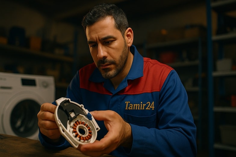 تصویری از تعمیرکار لباسشویی میله