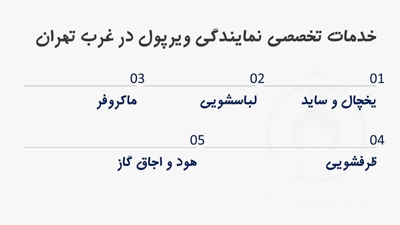 خدمات نمایندگی ویرپول در غرب